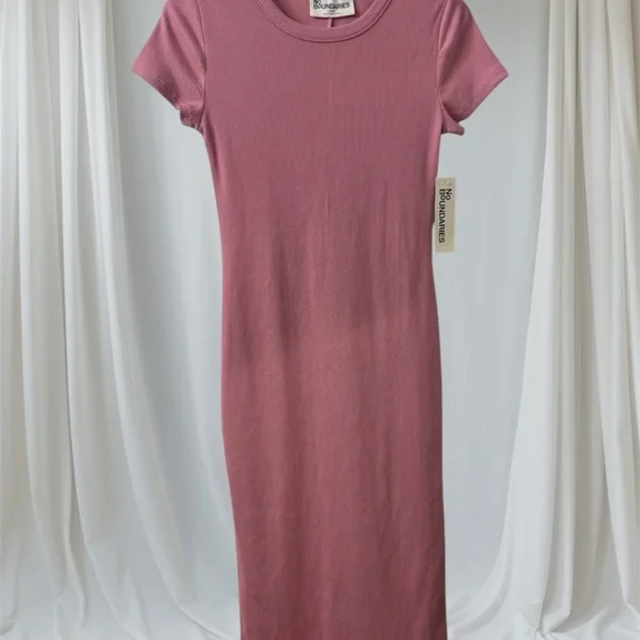 No Boundaries Dusty Rose Midi Dress - Picture 2 of 4